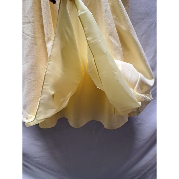 Bobbie Jean Light Yellow Sleeveless Below Knee Smocked FrontBow BackTie Dress 8 - Picture 5 of 7